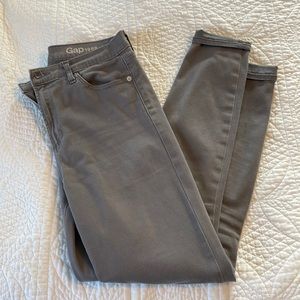 Gap true skinny high rise grey pants